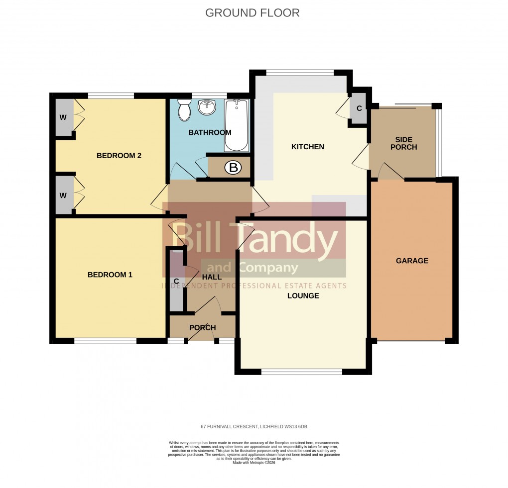 Floorplan for Furnivall Crescent, Lichfield, Staffordshire