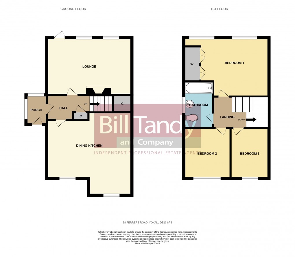 Floorplan for Yoxall, Burton-on-Trent, Staffordshire