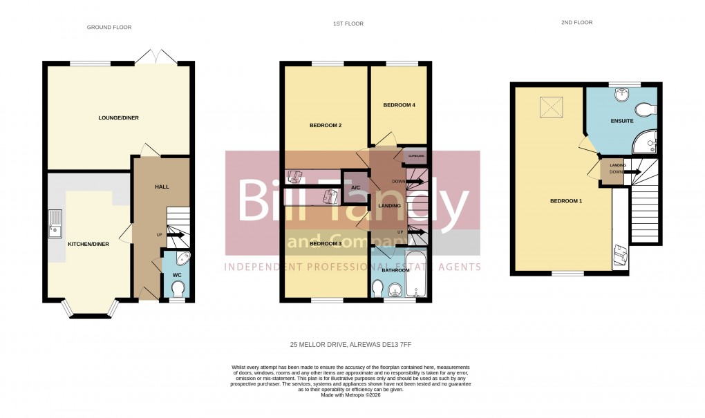 Floorplan for Alrewas, Burton-on-Trent, Staffordshire