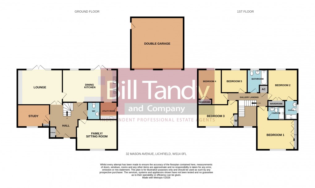 Floorplan for Mason Avenue, Lichfield, Staffordshire