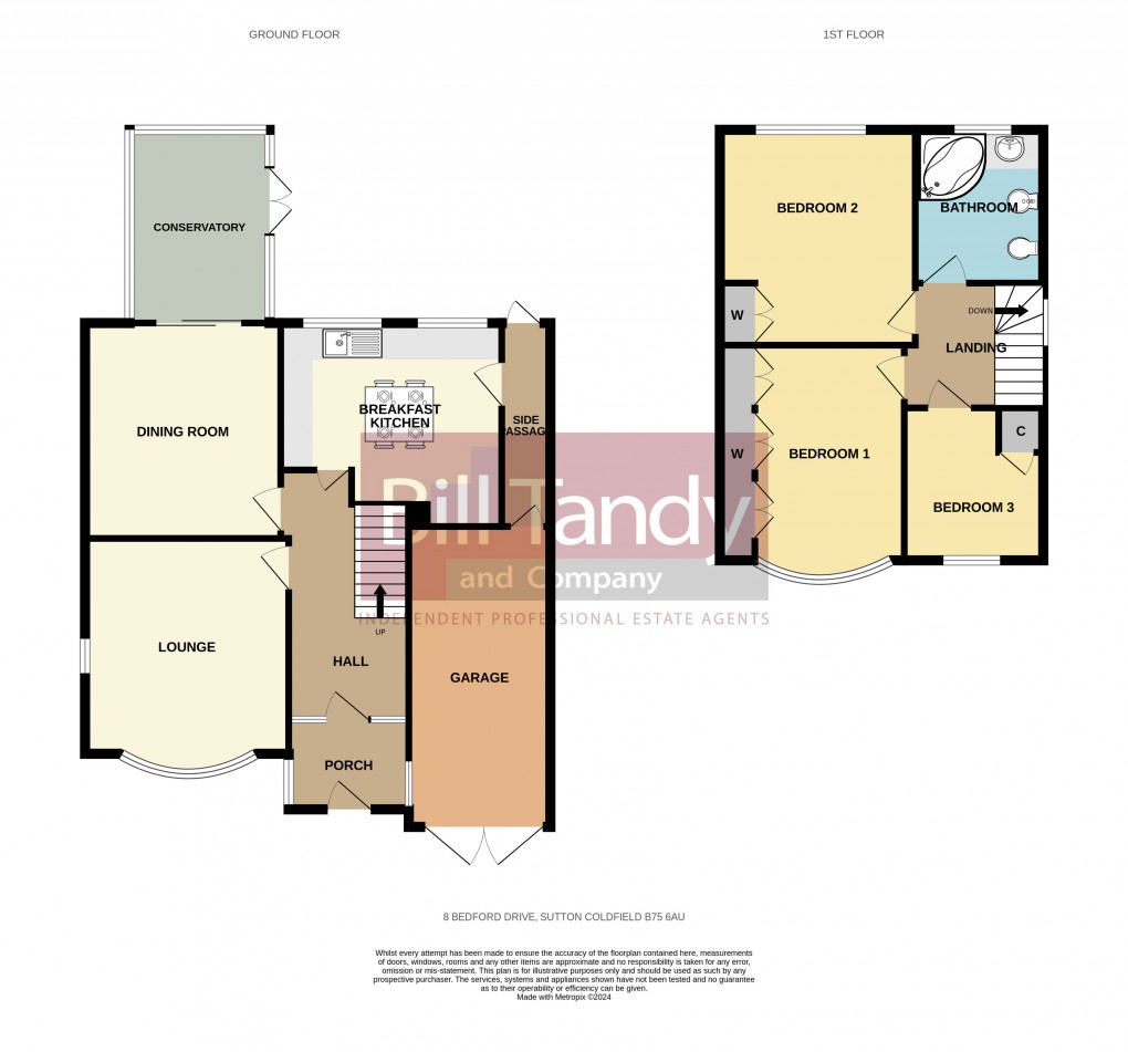 Floorplan for Bedford Drive, Sutton Coldfield, West Midlands