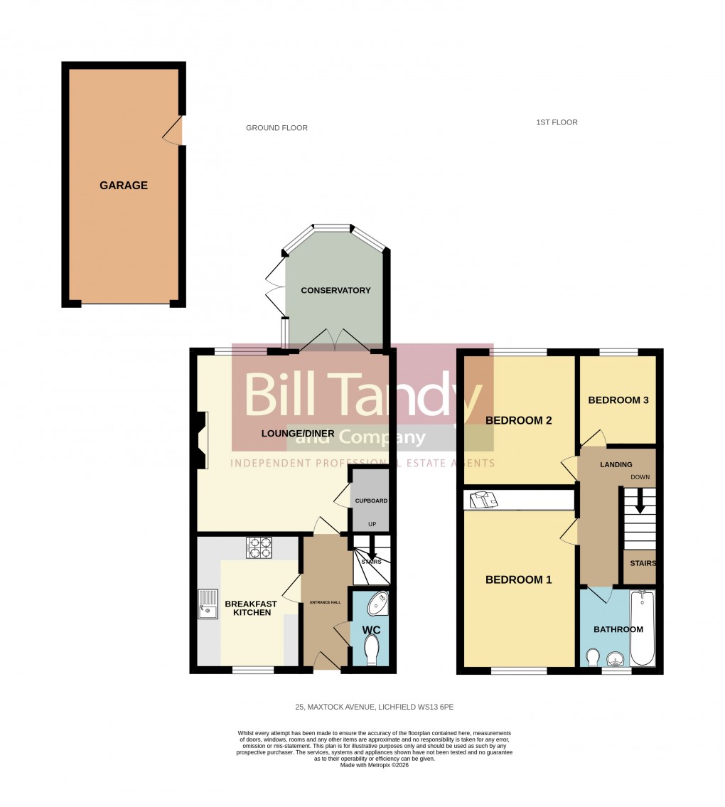 Floorplan for Maxtock Avenue, Lichfield, Staffordshire