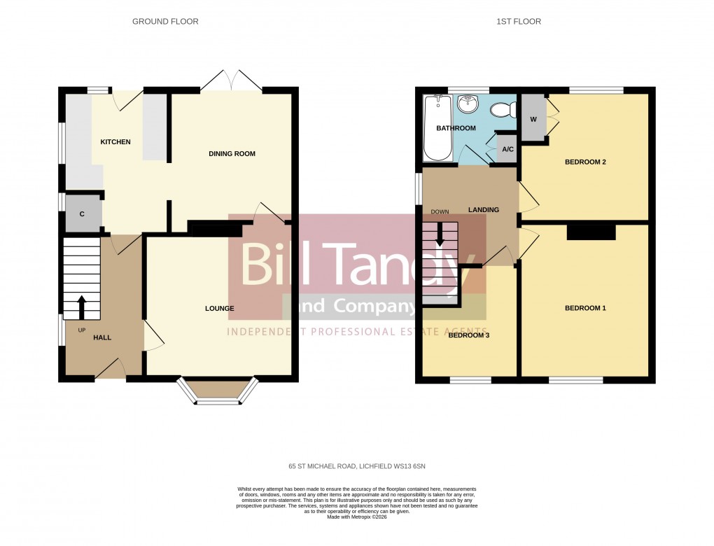 Floorplan for St Michael Road, Lichfield, Staffordshire