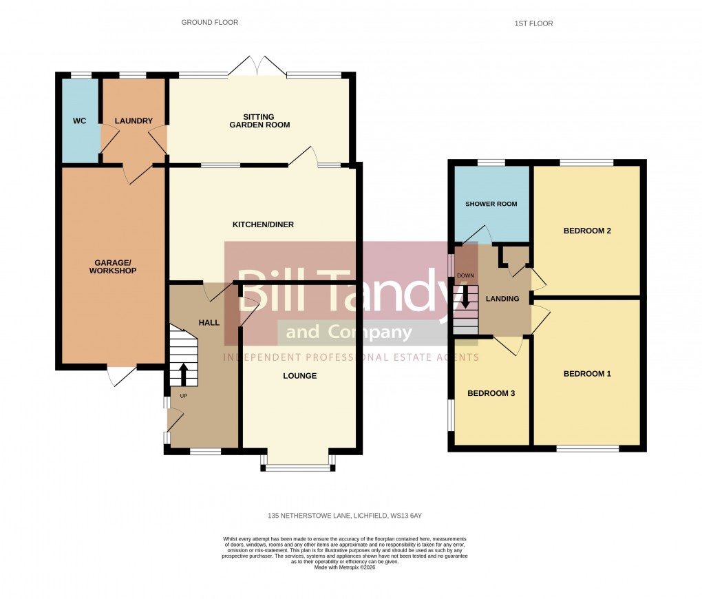 Floorplan for Netherstowe Lane, Lichfield, Staffordshire