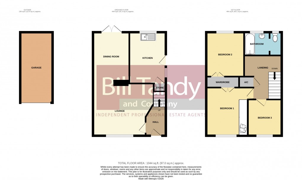 Floorplan for Meadow View, Burntwood, Staffordshire