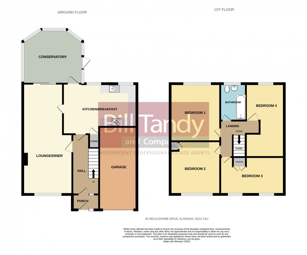 Floorplan for Alrewas, Burton-on-Trent, Staffordshire