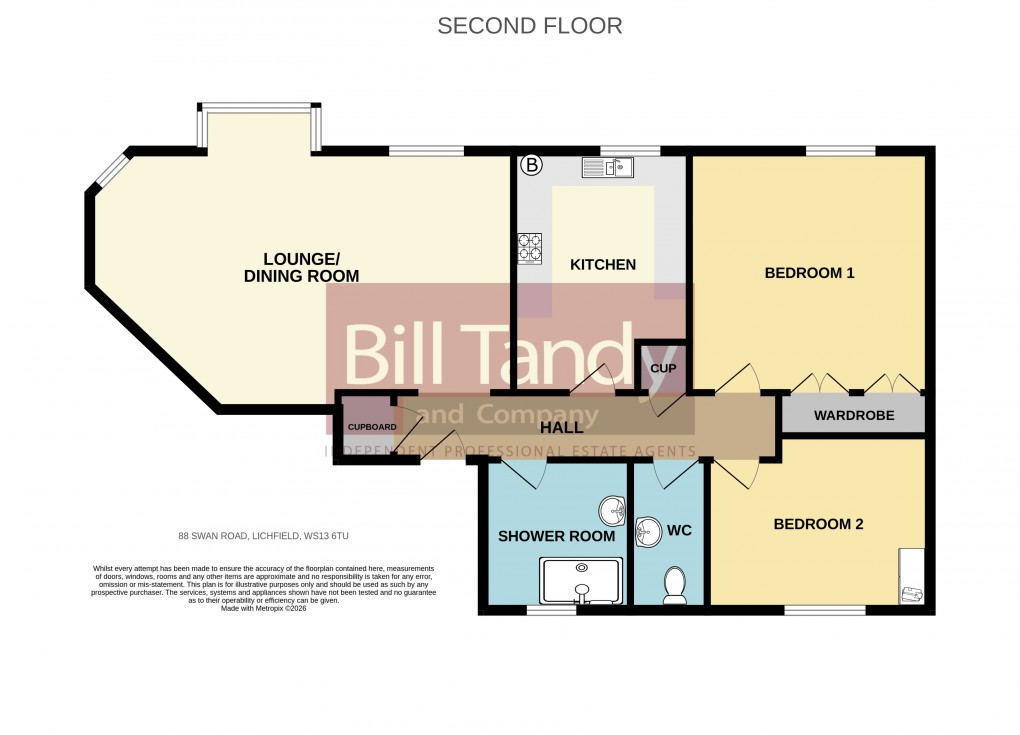 Floorplan for Swan Road, Lichfield, Staffordshire