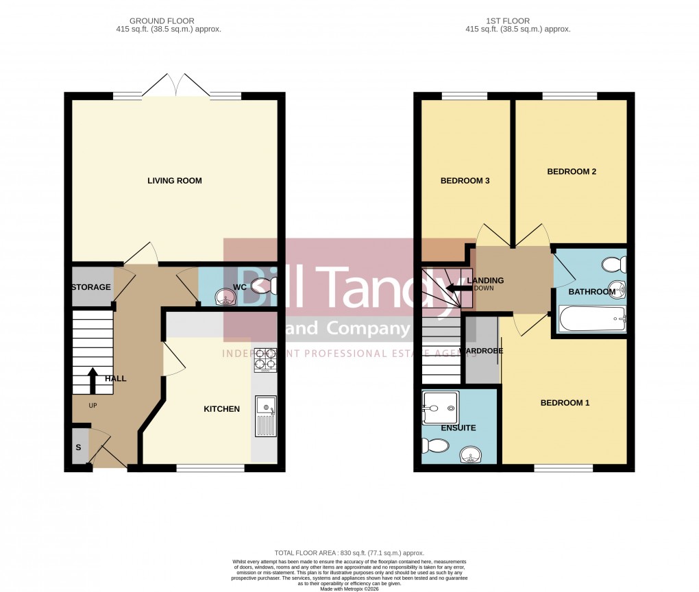 Floorplan for Buckley Way, Burntwood, Staffordshire