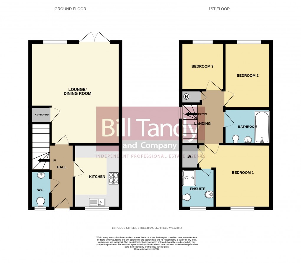 Floorplan for Streethay, Lichfield, Staffordshire