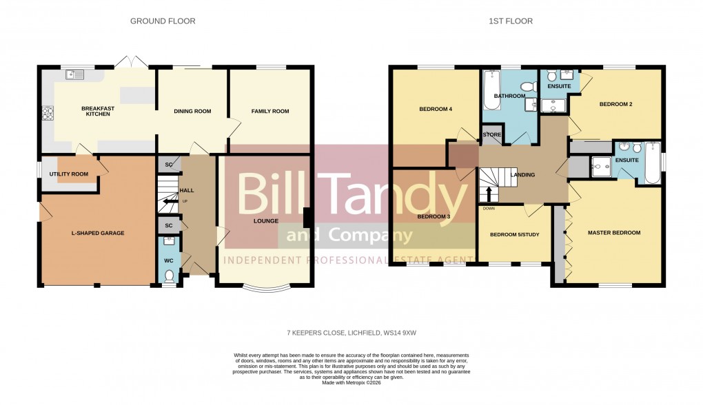 Floorplan for Keepers Close, Lichfield, Staffordshire