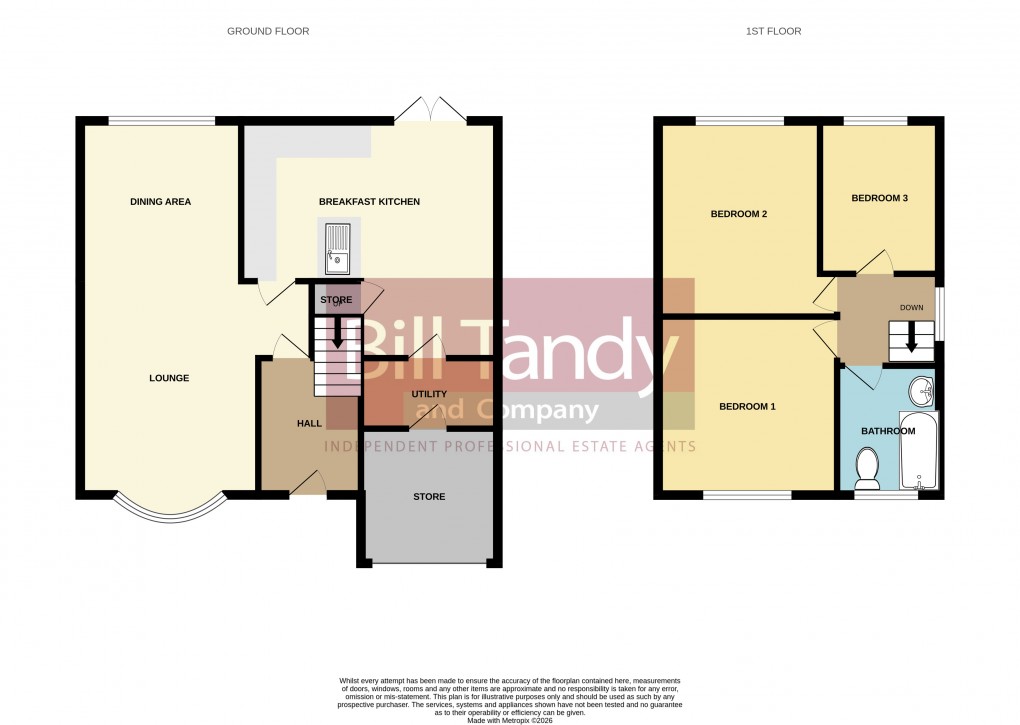 Floorplan for Chase Terrace, Burntwood, Staffordshire