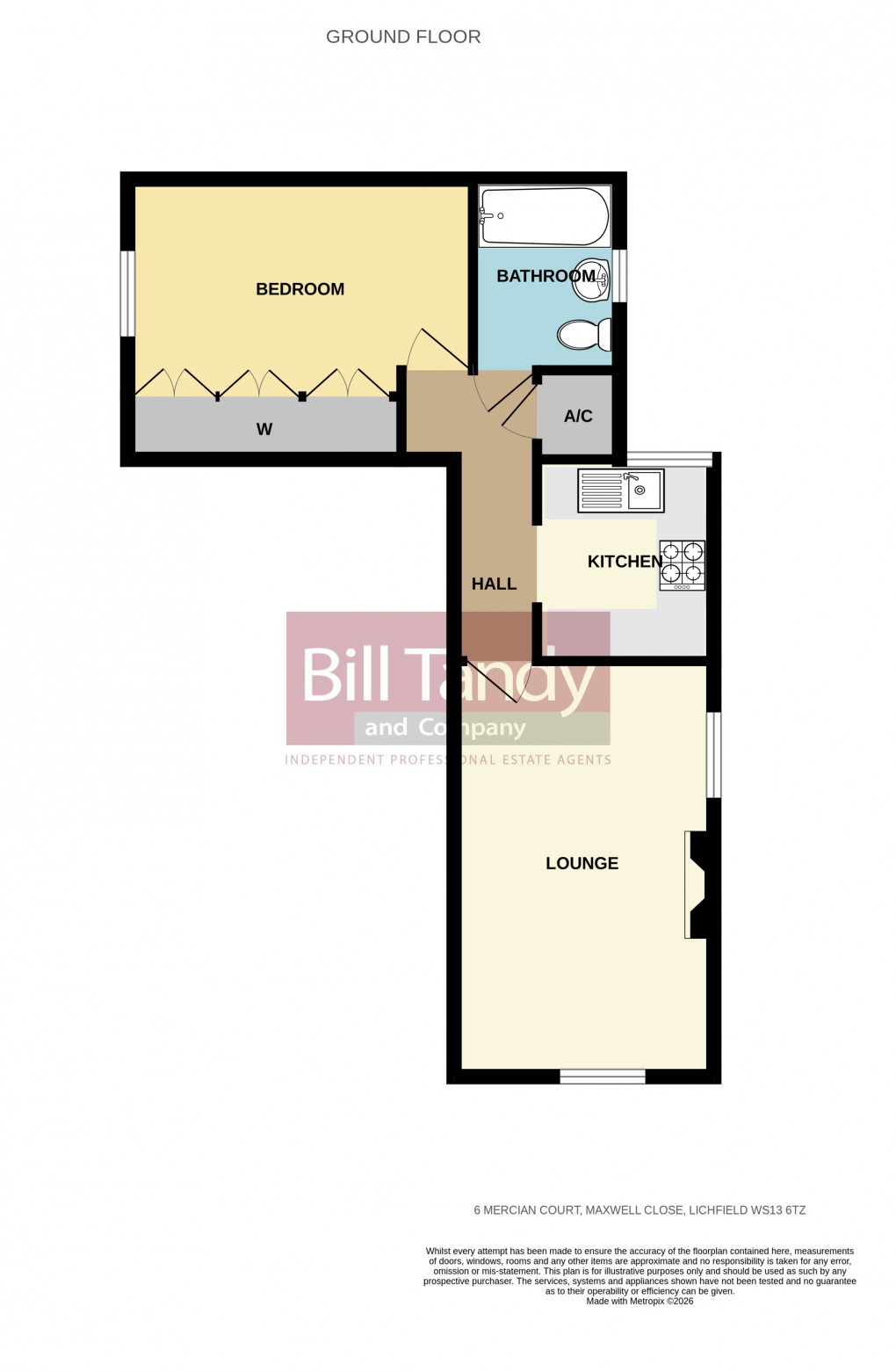 Floorplan for Maxwell Close, Lichfield, Staffordshire