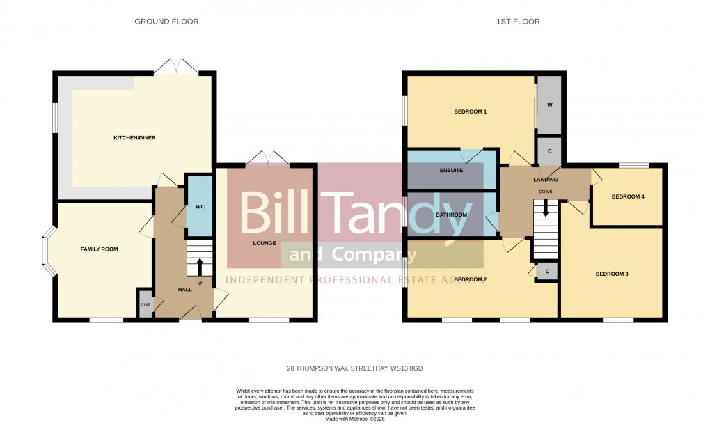 Floorplan for Streethay, Lichfield, Staffordshire