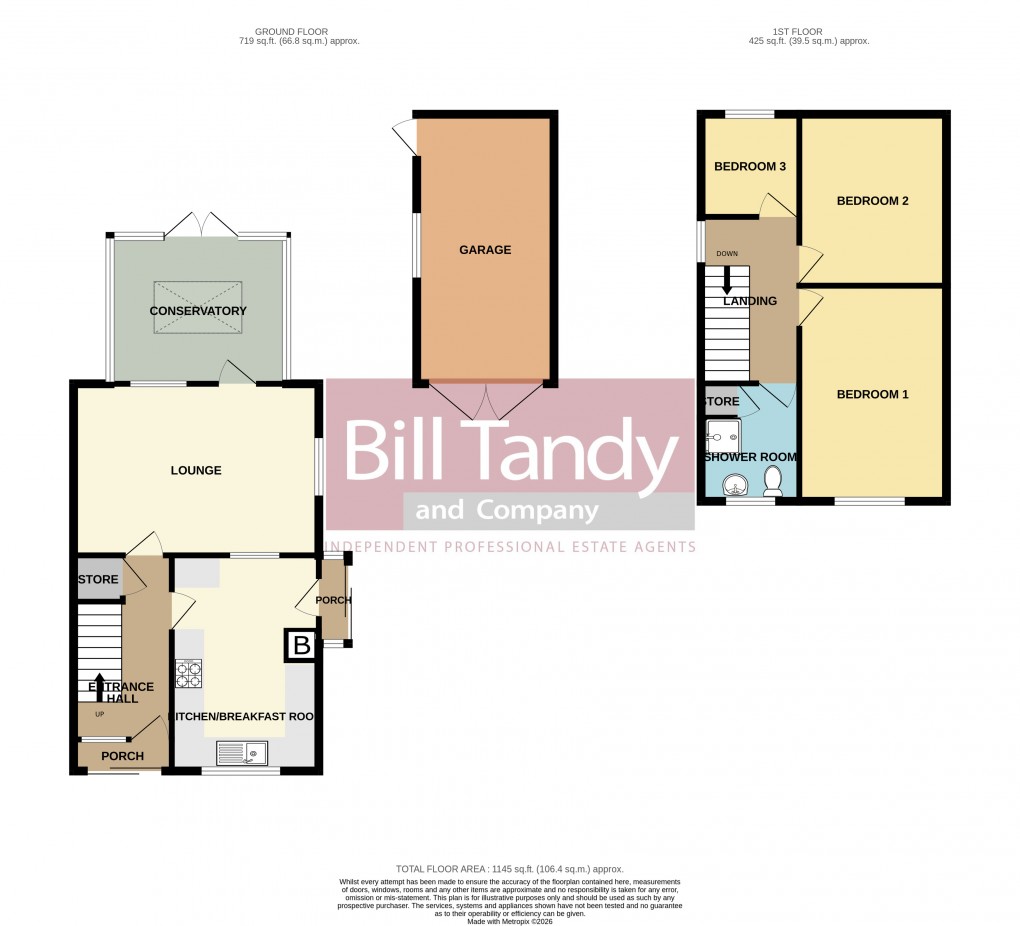 Floorplan for Cross Street, Burntwood, Staffordshire