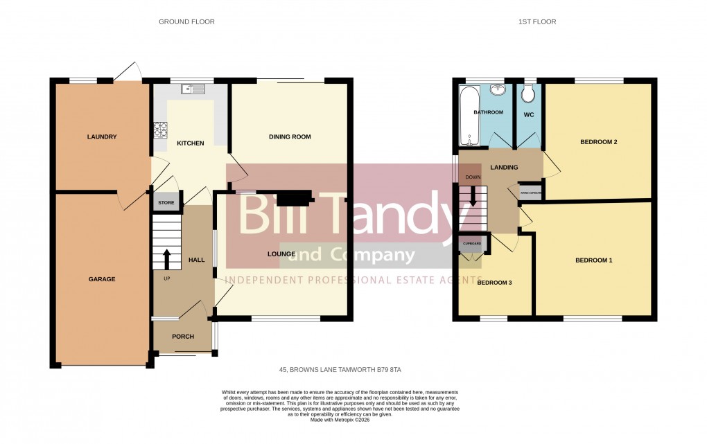 Floorplan for Browns Lane, Tamworth, Staffordshire
